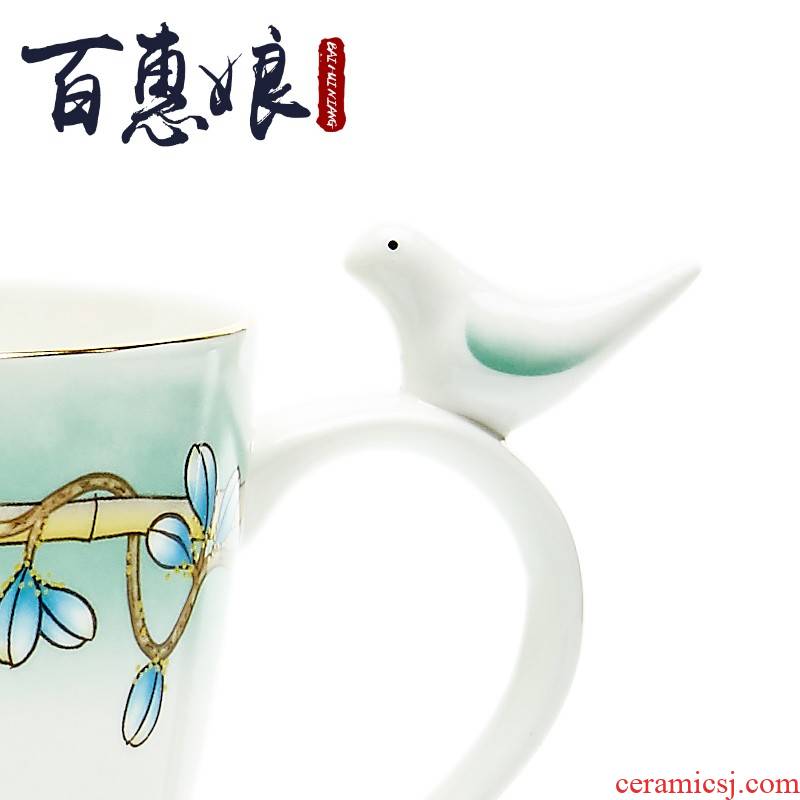 (niang M20 birds for a cup of west lake feast ipads porcelain keller cups to send cups of gift boxes
