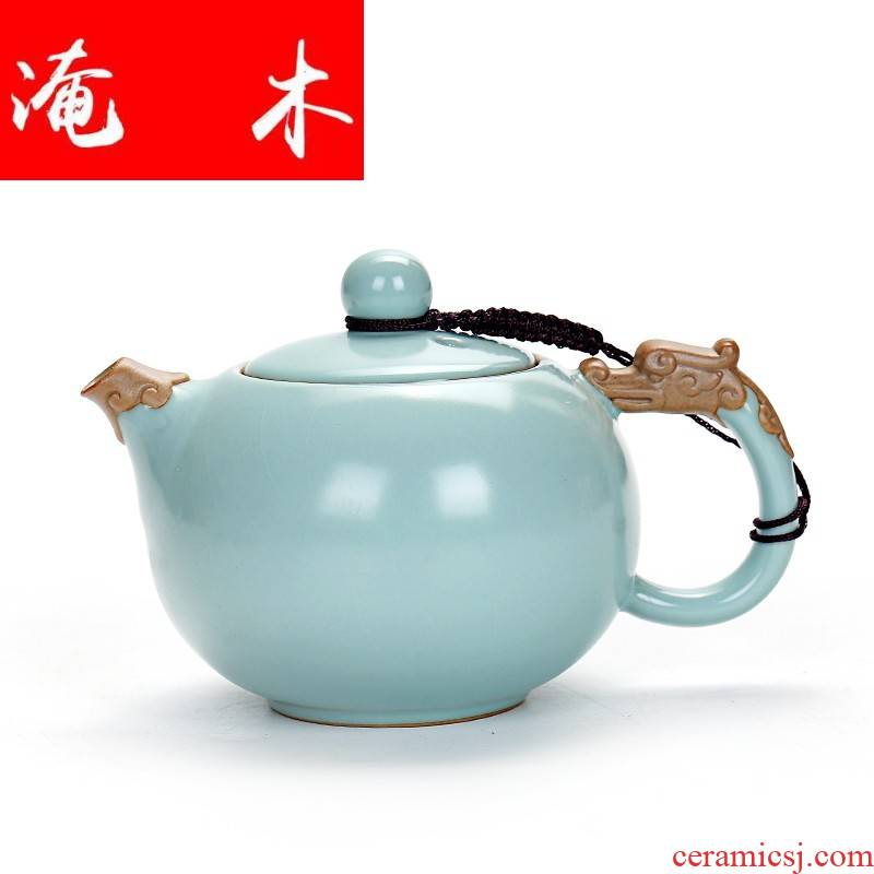 Submerged wood slice your up to leave but a kung fu tea set ceramic teapot hand grasp pot of large - sized xi shi tea pot home office