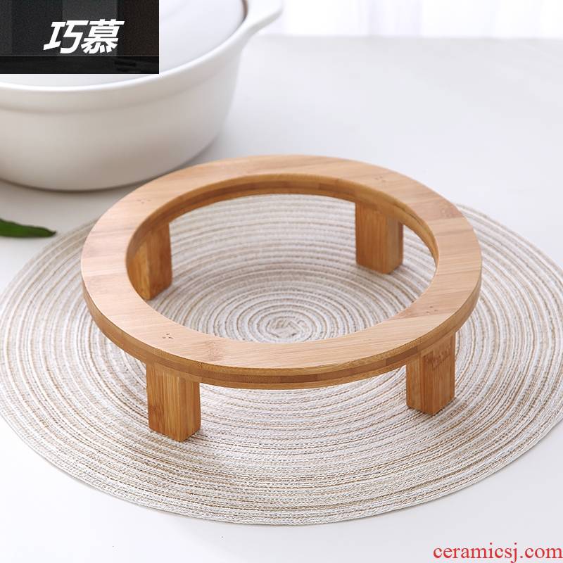 Qiao mu nanzhu bamboo prevent hot pot gestell insulating mat kitchen utensils table MATS table mat