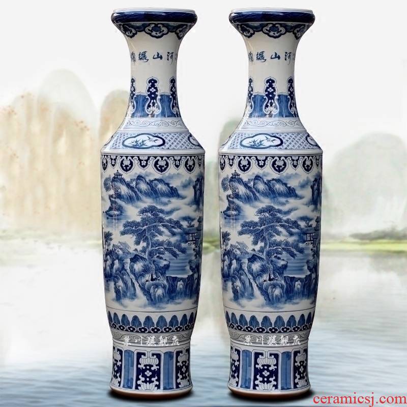 Jingdezhen ceramics hand - made archaize splendid opening gifts large pieces of large vase household living room furnishing articles