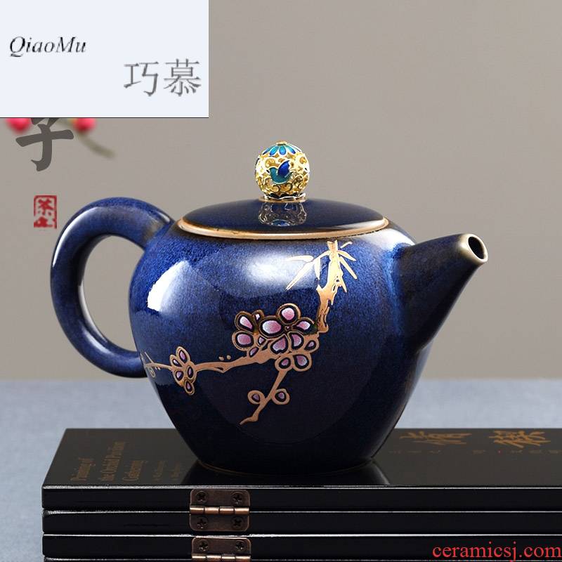 Qiao mu Taiwan FengZi little teapot ceramic filter single pot home tea kung fu tea tea accessories teapot