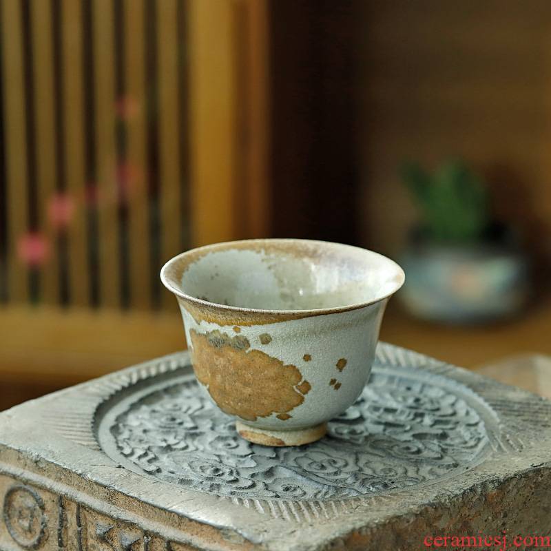 Pure manual orphan works hand made 】 【 jingdezhen up only wood beaker cups masters cup can keep tea cups