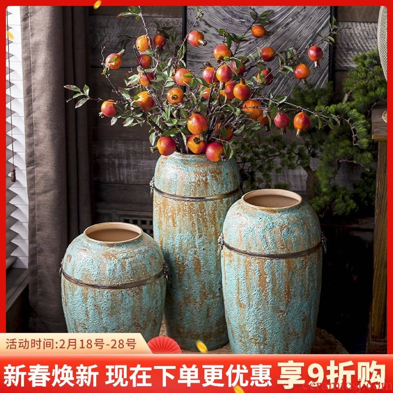 Coarse some ceramic pot fleshy field all over the sky star, dried flowers of large vases, restore ancient ways small and pure and fresh flower arrangement sitting room furnishing articles