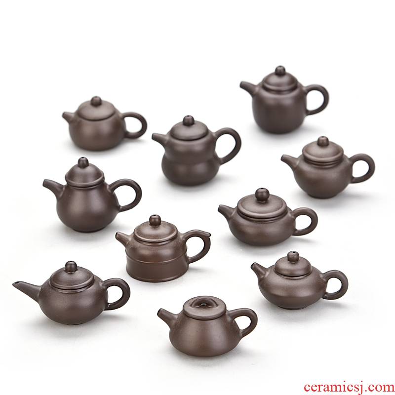 Hui shi creative mini it tea pet pocket hand put the POTS, little teapot handstand yixing fingertips xi shi tea POTS