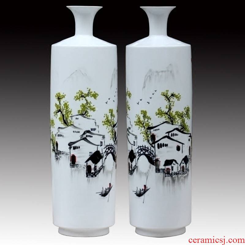 I and contracted in jingdezhen ceramics dried flowers big vase home sitting room hotel landing crafts decorations