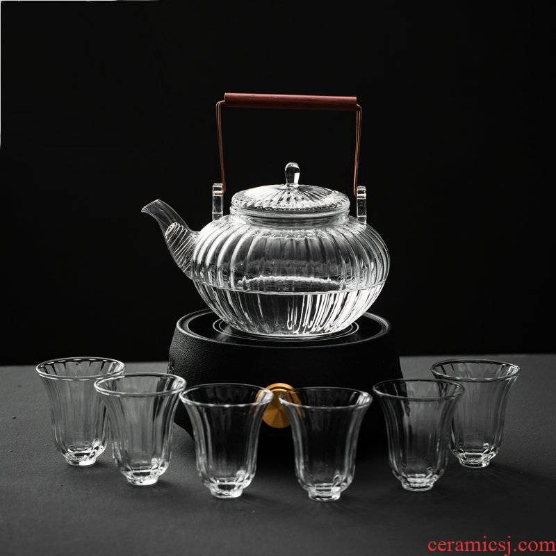 Japanese teapot heat - resistant glass girder TaoLu pot pot electricity heating household kung fu tea tea cup