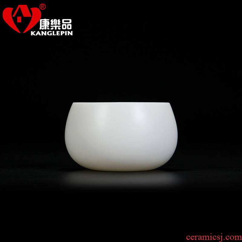 Recreational product dehua porcelain tea set jade ceramic cups kung fu tea master sample tea cup egg cup white porcelain tea set