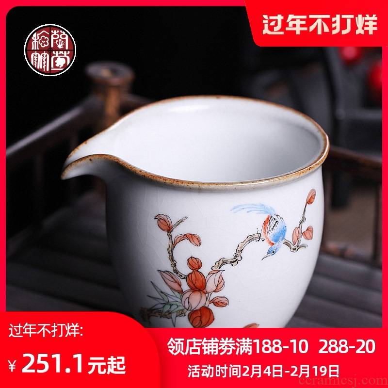 Fair your porcelain cup tea ware checking ceramic creative hand - made painting of flowers and points to open the slice to hold to hot tea sea kunfu tea cup