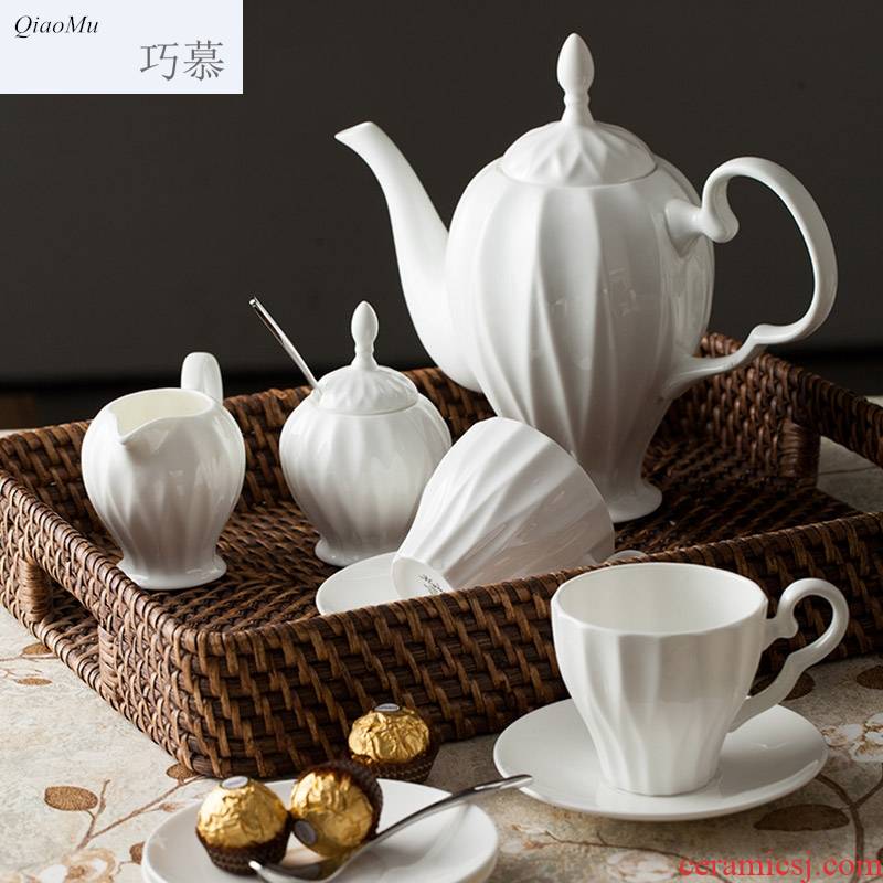 Qiao mu ceramic coffee cup suit English ipads China tea coffee pot with restoring ancient ways afternoon tea, red tea cups