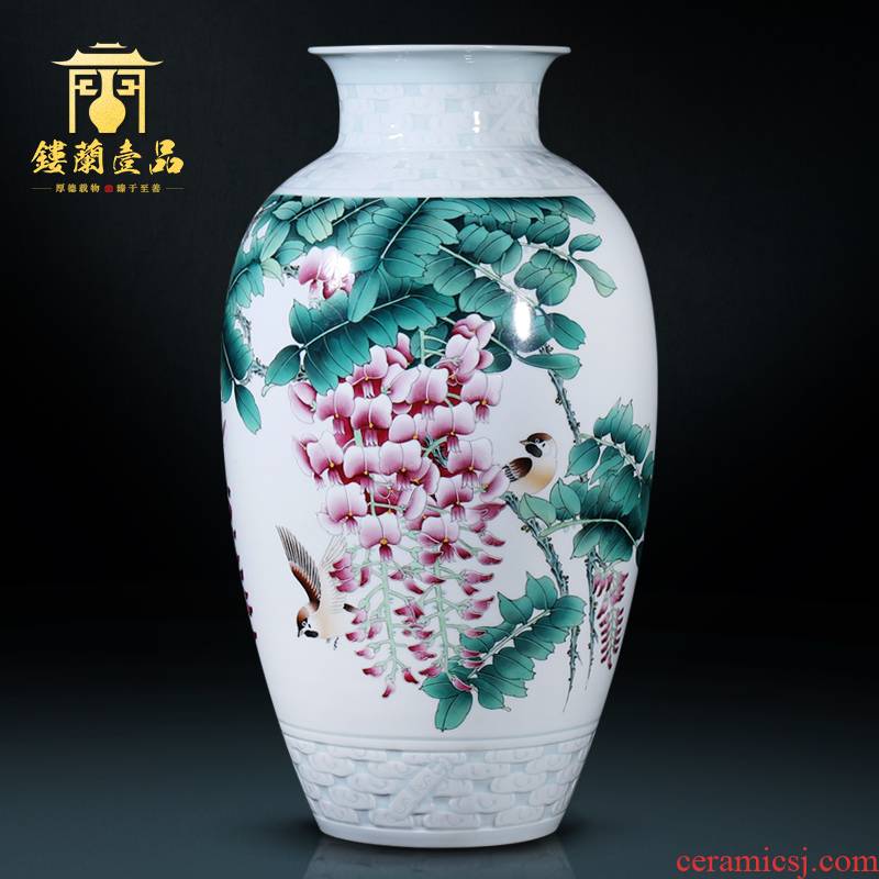 The Master of jingdezhen ceramic all hand - made sabingga sukdun dergici jimbi large decoration as vases, flower arranging decorative furnishing articles
