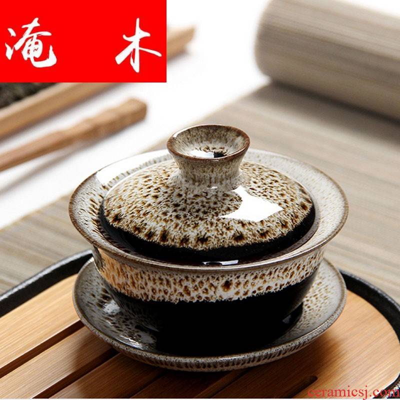 Submerged wood new high temperature change color variable glaze color tureen only three bowl kung fu tea tea for special ceramic ipads China characteristics