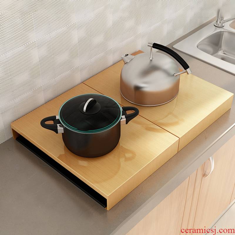 Gas buner cover plate to cover the kitchen stainless steel base of induction cooker shelf Gas stove shelf punch