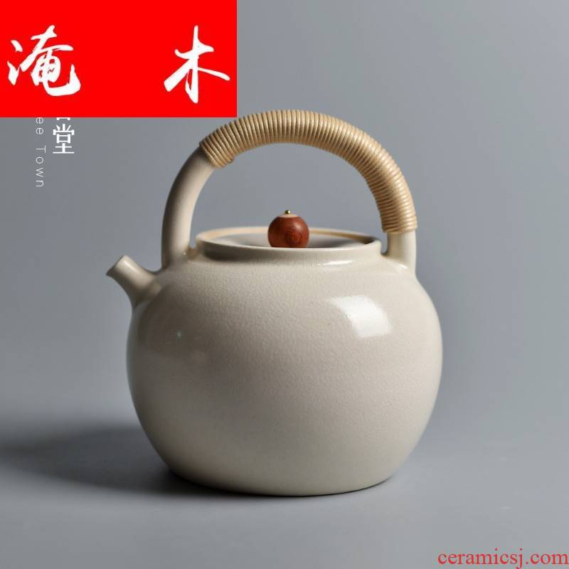 Submerged wood, manual electric cooking pot of jingdezhen ceramic teapot girder are large kung fu TaoLu direct fire boiled tea