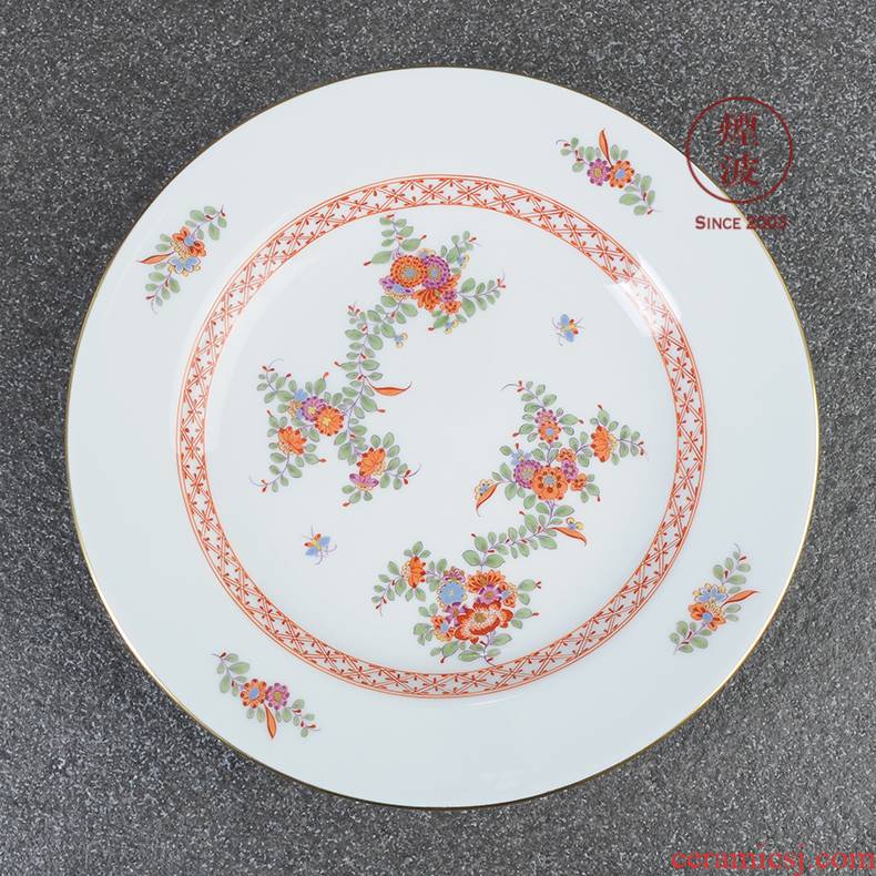German style paint painting flowers in mason MEISSEN porcelain Ivan plate decoration plate