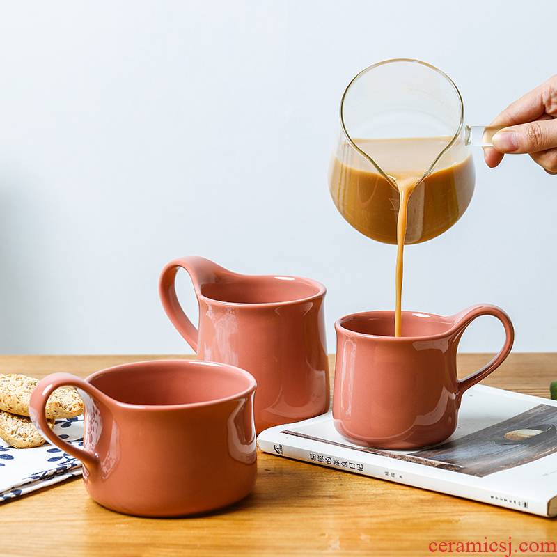Keller Creative move ceramic keller Nordic ins coffee cup retro breakfast cereal milk cup