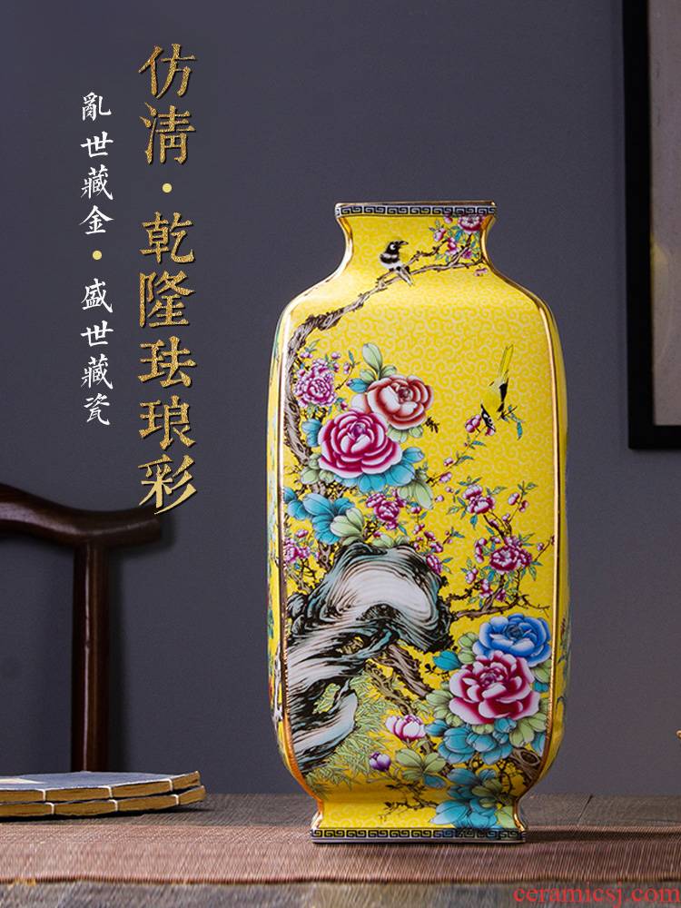 Colored enamel vase 476 jingdezhen copy antique Chinese style restoring ancient ways classical home sitting room ceramic vases, furnishing articles