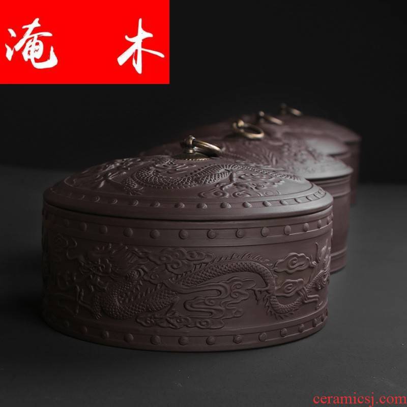 Submerged wood truss of bread violet arenaceous caddy fixings seven large tea packaging business puer tea cake ceramic storage tanks