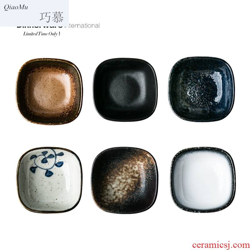 Qiao mu Japanese ceramics flavor dish 6 color restoring ancient ways into the dip disc creative snack dish dish of soy sauce dish vinegar ipads plate