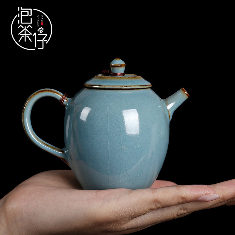 Your up little teapot ceramics single pot of Your porcelain hand open piece of ice crack glaze for its ehrs ancient Long Dan pot of tea, the home