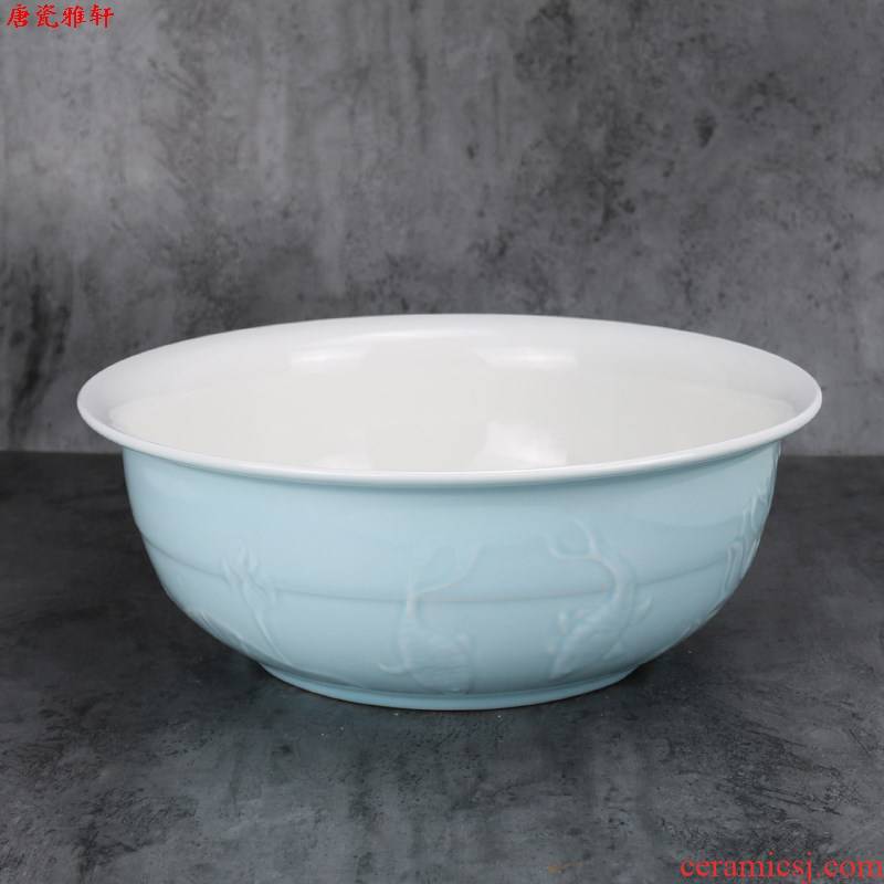 Household ceramics thickening basin old kitchen Household tuba basin ceramic face basin and deepen