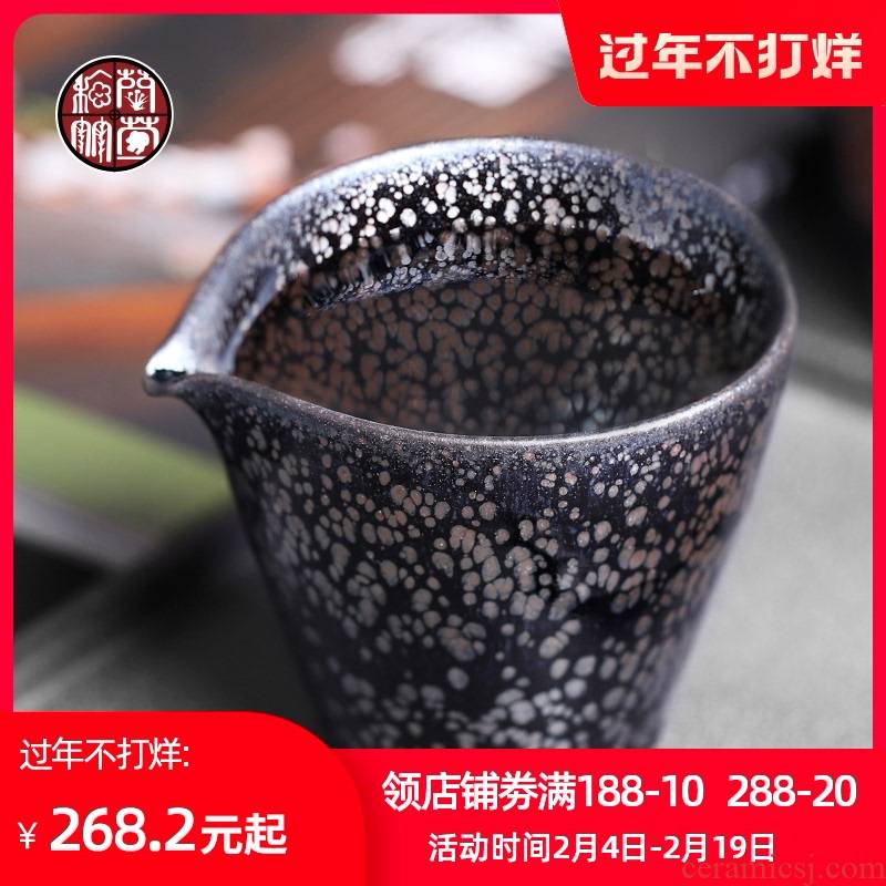 Pure manual build light oil droplets ceramic fair keller archaize points tea is tea cups and a single GongDaoBei cup