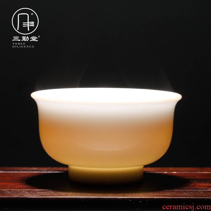 Three frequently hall jingdezhen ceramic cups sweet shiro celadon master cup single cup tea sample tea cup S41133