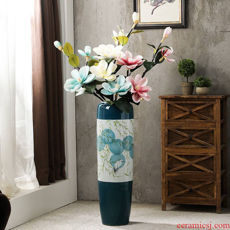 American ground ceramic vase large I and contracted household light high key-2 luxury decorative dried flowers flower arrangement furnishing articles window bottle