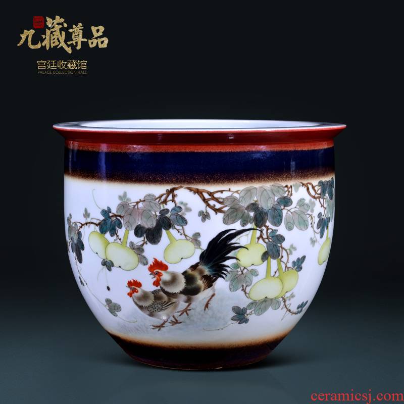 Hand - made jingdezhen ceramics up auspicious fruit cornucopia of Chinese style living room porch TV ark, flower arranging furnishing articles