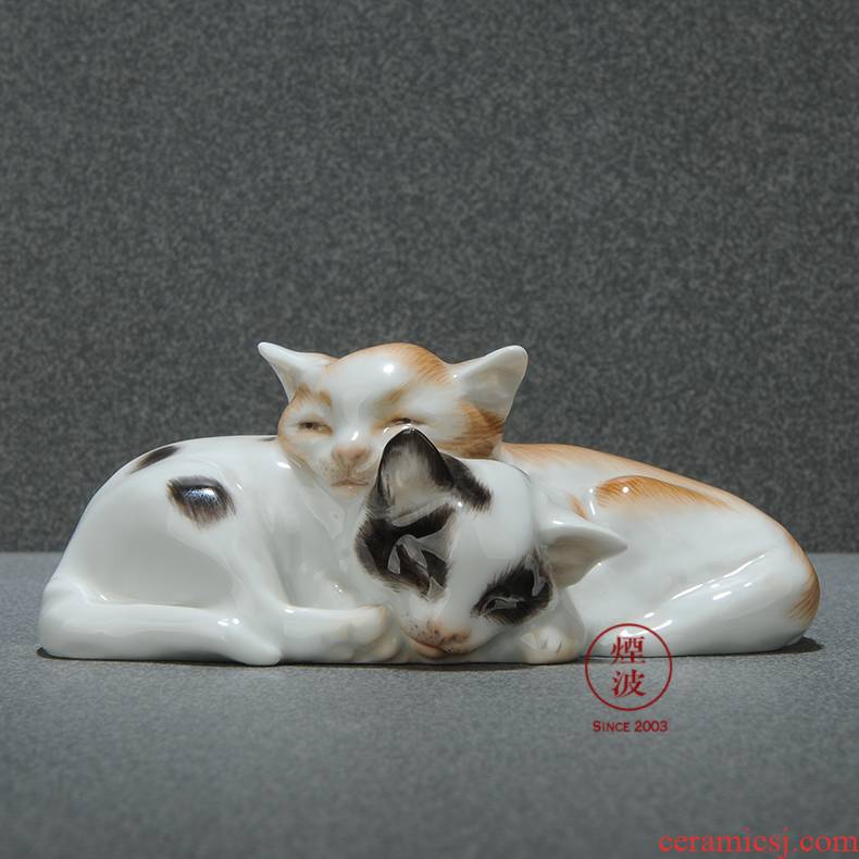 German mason animal MEISSEN porcelain porcelain plastic made flower cat handicraft furnishing articles that occupy the home act the role ofing is tasted