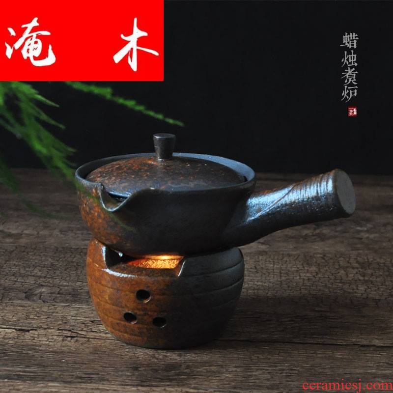 Submerged wood antique based warm boiled thick ceramic utensils Japanese kung fu tea tea stove teapot base reduction burn bag in the mail