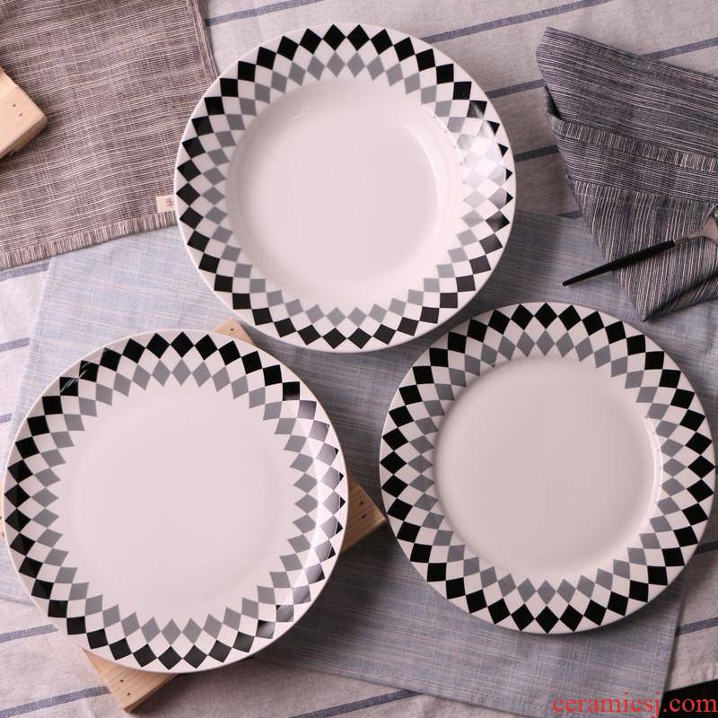 The hotel kitchen western steak plate of Chinese tableware ceramics FanPan household compote round ceramic plate
