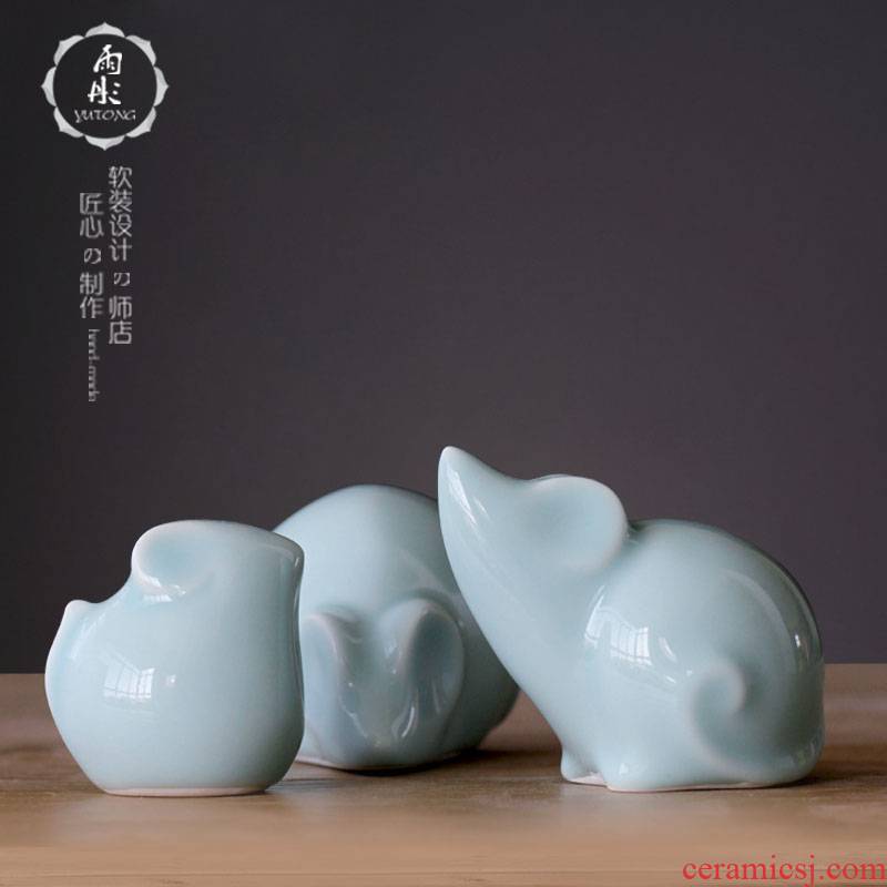 Jingdezhen Chinese zodiac animal model mice present animal sign birthday gift wedding gift