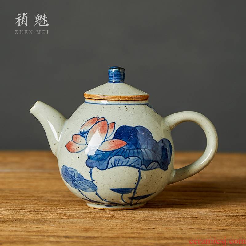 Shot incarnate the hand - made porcelain little teapot jingdezhen ceramic kung fu tea set household dipper filter teapot single pot