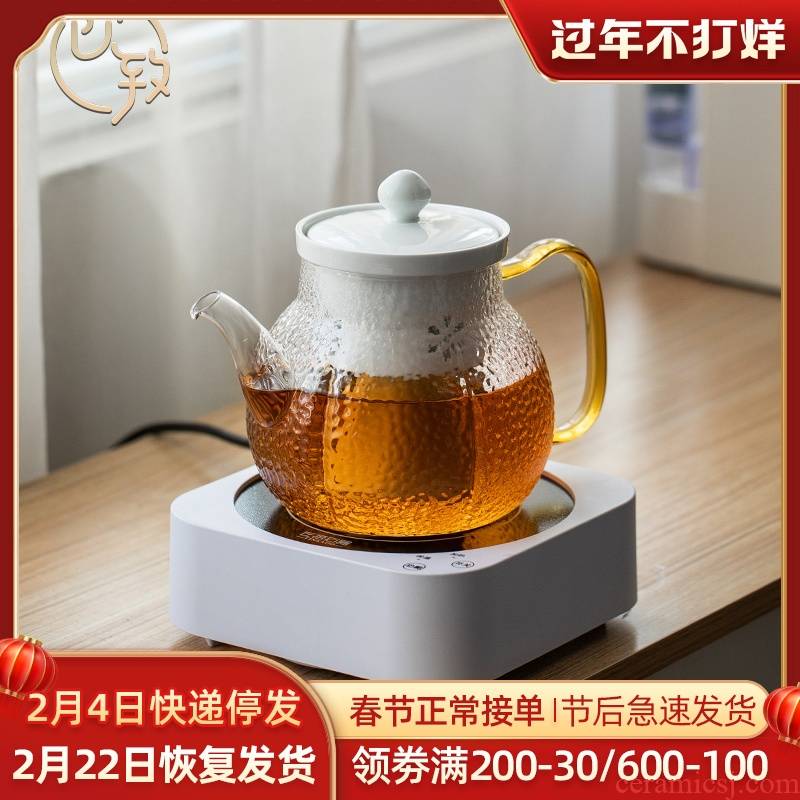 Ultimately responds to steam hammer the teapot glass teapot household single pot pot of high - temperature celadon porcelain bladder separation