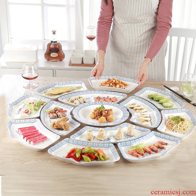 Trill with creative ceramic platter 0 suit the tableware portfolio round table reunion cutlery set of circular fan