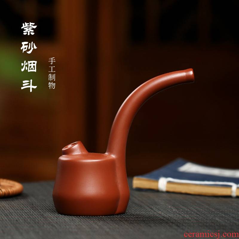 Yixing purple sand creative pipe is work to filter the water cycle yanju accessories small tea pet furnishing articles sent elders presents a cigarette holder