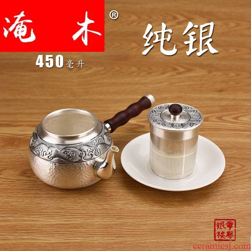 Submerged wood, silver side boiled teapot 999 silver tea set tea filter burn blisters the violet arenaceous glass ceramic teapot
