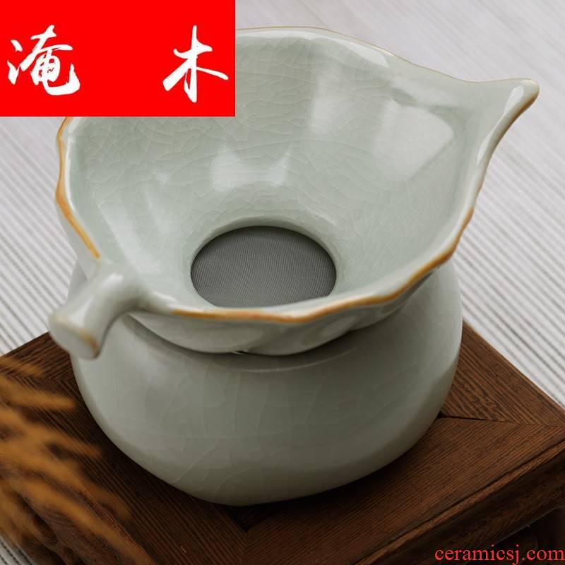 Flooded your up wood tea set) group suit) tea leaves your up open piece of household ceramic teapot