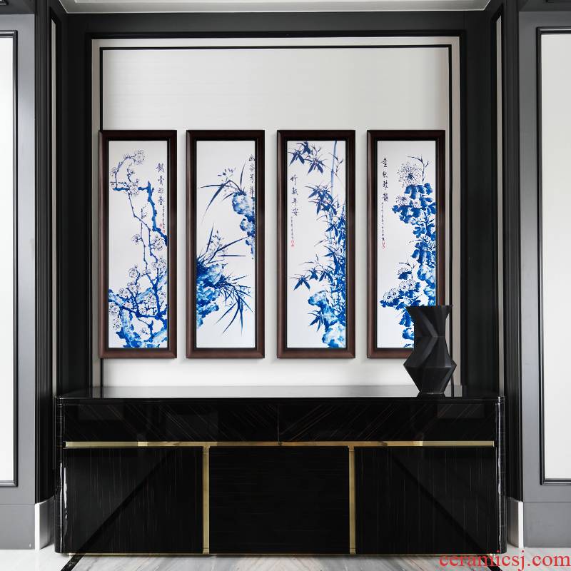 Porcelain plate painting jingdezhen ceramic corridor of new Chinese style adornment by patterns of sitting room sofa background wall to hang a picture