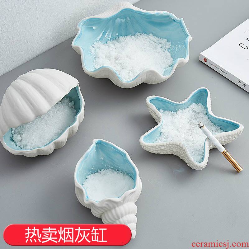 Nordic ins creative ceramic ashtray express girl move trend ashtray home sitting room desktop small place