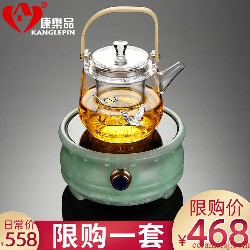 Recreational product office teapot refractory glass filter household cooking pot kettle jade electric TaoLu tea set