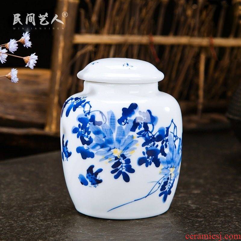 Jingdezhen ceramic tea pot small hand - made kung fu tea tea taking with zero sealed canister to 2 two storage tanks