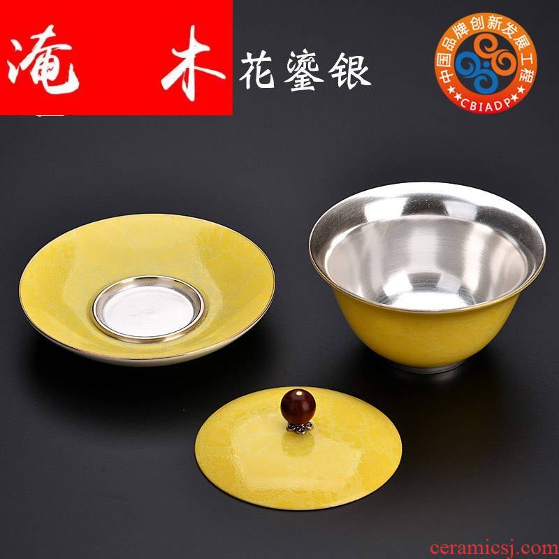 Submerged wood gode grilled ceramic flower coppering. As silver tureen large female family tea ware bowl kung fu tea set