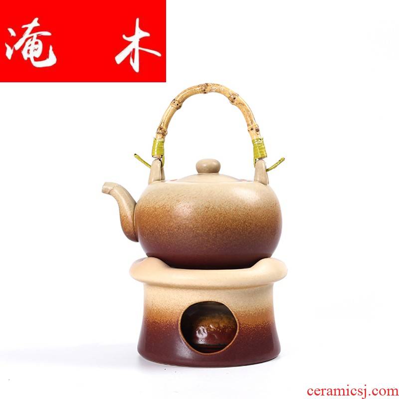 Submerged wood seconds alcohol furnace boiling tea stove cooking pot of tea of household ceramic teapot alcohol lamp electric kettle furnace