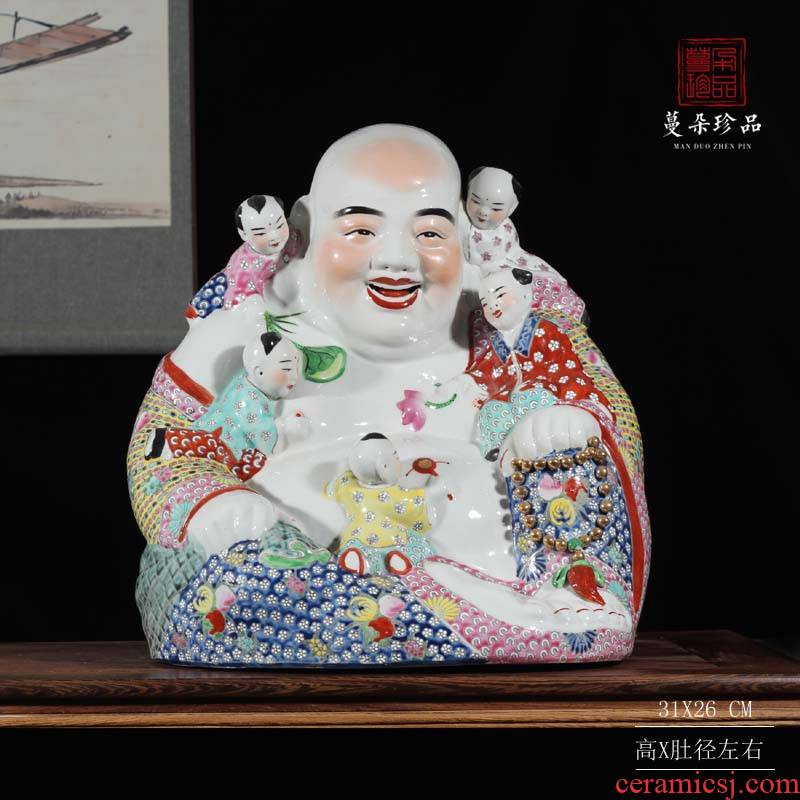 Jingdezhen five sub - ka character decoration ha ha ha ha arhat ocean 's five sub - ka auspicious furnishing articles abital