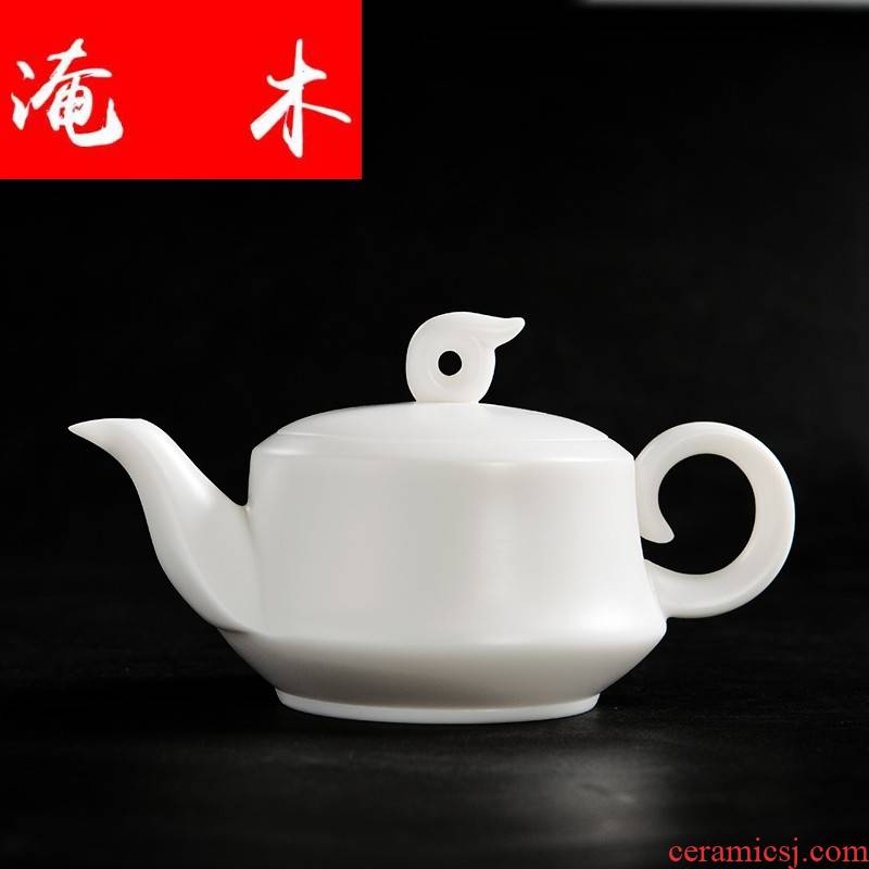 Submerged wood xiangyun make tea pot of pure white porcelain craft ceramic teapot large jade porcelain tea filter household utensils