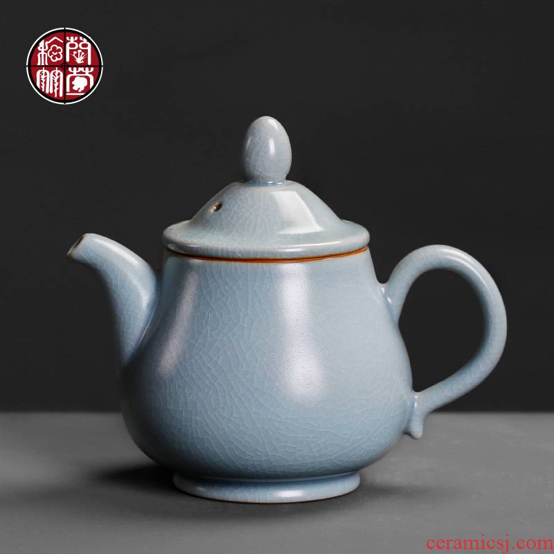 Azure your up large ceramic teapot household small single pot open restoring ancient ways but a Chinese tea, kungfu tea set
