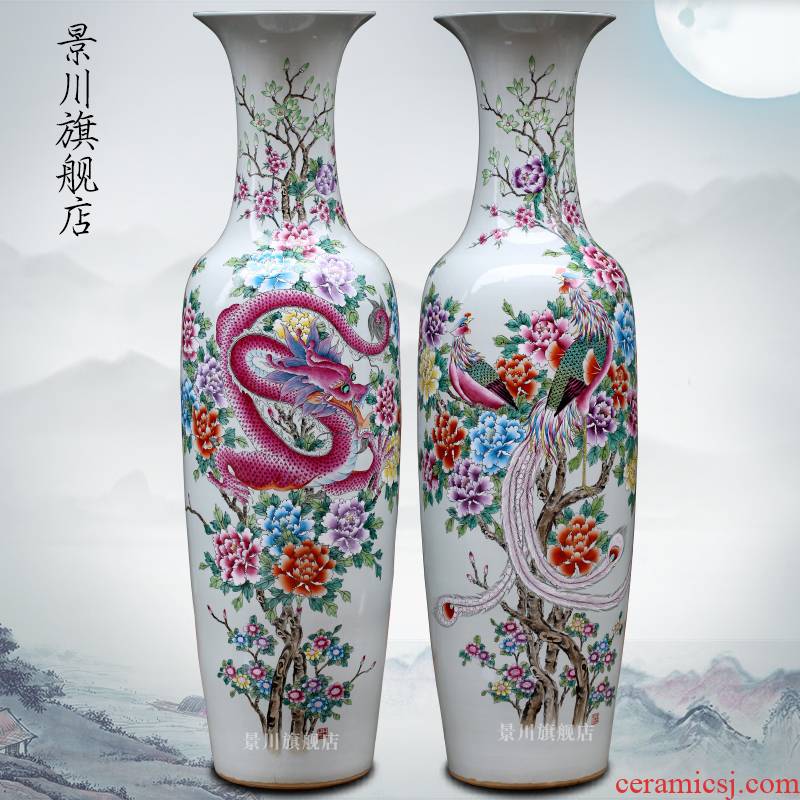 Hand - made in extremely good fortune jingdezhen ceramic big vase home sitting room ground flower arranging furnishing articles of modern Chinese style act the role ofing is tasted