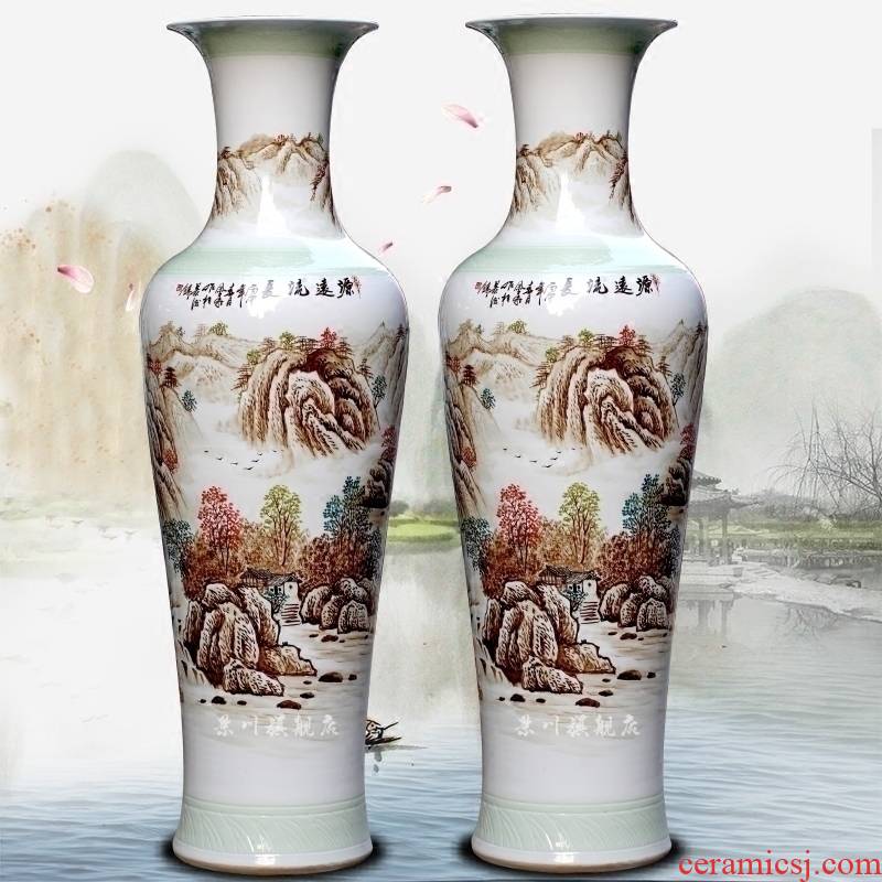 Has a long history in the hand - made porcelain of jingdezhen ceramic sitting room of large vase household of Chinese style study place adorn article