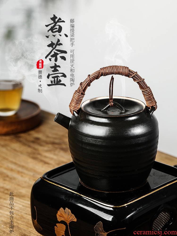 Jingdezhen in true up kung fu tea pot pot of pure checking ceramic teapot cooked Chinese teapot girder pot of tea